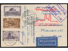 Magdeburgfahrt,  Saar- Ansichtskarte Spichererberg mit 1 Fr, Flugpost sowie 1 Fr. und 5 Fr., Stempel Saarbrücken 5.6.31, Stem