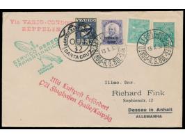 8. Südamerikafahrt 1932, &nbsp;Luftpost-Drucksache mit &nbsp;VARIG-Marke 500 Reis &nbsp;mit VARIG-Stempel &nbsp;Santa Cruz &n