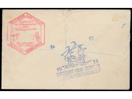 7. Südamerikafahrt 1933, &nbsp;Zuleitung &nbsp;Marokko - Britisches Postamt Tanger, &nbsp;Einschreibbrief mit Stempel Registe
