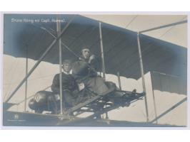 Fotoansichtskarte  Bruno König mit Captl. Hormel,  Offizielle Postkarte zum  "Rundflug BZ.-Preis der Lüfte"  mit adresseitig 