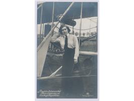 Ansichtskarte  Flugplatz Johannisthal - Fürstin Schakovskay   mit Wright-Doppeldecker,  Verlag W. Sanke, ungebraucht
Stichwor