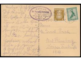 Ansichtskarte  "Flughafen-Casino, Breslau" , im Vordergrund 2 Junkers F13-Flugzeuge der Lufthansa (1 x mit Nr. D 338), adress