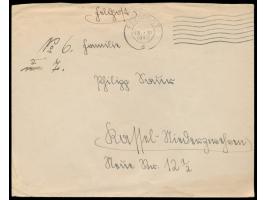 Feldpostbrief mit Feldpost-Maschinenstempel 13.11.43 (von Brüssel) nach Kassel, rückseitig Absender ... FPNr. 52274 B = &nbsp