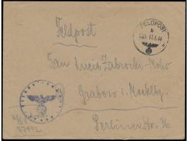 Feldpostbrief mit Inhalt, Feldpoststempel 17.6.44 (... In aller Eile ...), Briefstempel 37992 = Gruppe  Geheime Feldpolizei 7