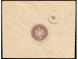 Vorläufer  20 Pf. mit Stempel  Shanghai  10.9.97 auf Brief mit rückseitig brauner  Prägedruck-Siegelmarke  "Kaiserl. Deutsche