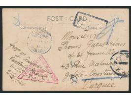 seltene  Fotokarte  "Kriegsgefangenenschaft Malta 1914 - 1917 - Gesegnete Weihnachten 1915 ..." mit drei Lageransichten und w