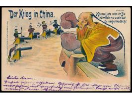 mehrfarbige  Litho-AK "Der Krieg in China - Härnse, ..." , Verlag Bruno Bürger, Leipzig, No. 6304, Frankatur 5 Pf., Stempel C