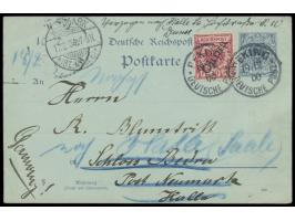 Dt. Reich-Ganzsache   2 Pf.  mit Zusatzfrankatur Dt. Post 10 Pf. nach Deutschland, Stempel  Peking  19.12.00, Ankunftstempel 