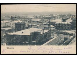 2 C. auf Ansichtskarte von Tientsin im Soldatentarif nach Deutschland, Stempel  Tientsin   28.11.06, violetter L1  4. (beritt