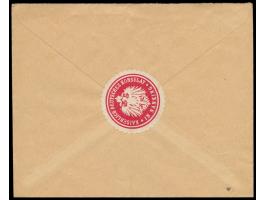 2 x 2 C. auf Brief mit Stempel  Nanking  26.4.10 nach Berlin, rückseitig rote Prägedruck-Siegelmarke  "Kaiserlich Deutsches K