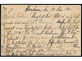 Stempel  Hankau  10.11.00 auf Feldpost-Vordruckkarte  an S.M.S. Geier  in Shanghai, Bedarf
Stichwörter: Feldpost bis 1920, Ma