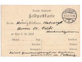 Feldpost-Vordruckkarte nach China,  Stempel  Weimar  28.11.00, an Dr. Velde, Stabsarzt bei der Kaiserlichen Gesandtschaft in 