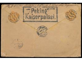 Feldpostbrief mit Stempel  Peking  17.2.01 nach Celle, blauer R2 S.B. 1/1. Oa. J.R., rückseitig handschriftliche Absenderanga