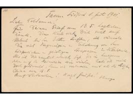 Stempel  Tongku  3.7.01 auf Feldpost-Vordruckkarte nach Karlsruhe, vorderseitig Absenderangabe  ... Taku "Südfort",  Ankunfts