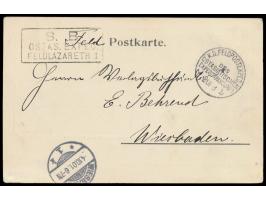 Stempel K. D. Feldpostexped. des Ostasiatischen Expeditionscorps b 20.8.(1901) in Tientsin und R3 "S. B. / Ostas. Exped. / Fe