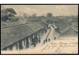 Stempel  MSP No. 40  4.8.98,  S.M.S. Deutschland  auf der Ostasiatischen Station, Ansichtskarte "Hauptstrasse in Tsimo", gesc