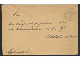 Stempel  MSP No. 6  10.1.01,  Lazarettschiff Gera,  während der Liegezeit in  Nagasaki,  Dienstbrief "Marinesache" mit rückse