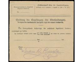 Einzelfrankatur 1 Pes. auf  Paketkarte  mit Stempel  Tanger (Marokko) b  13.11.12 nach Rabat
