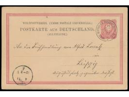 Vorläufer-Ganzsache  10 Pf. mit Stempel  Kaiserl. Deutsch. P. A. Constantinopel  31.10.82 nach Leipzig, glasklarer Abschlag o