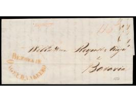 Niederländisch-Indien,  1848-1857: Lot von 11 Faltbriefen nach Batavia (1 x nach Palembang), alle mit Ovalstempel  "... Ongef
