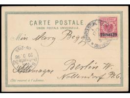 dekorative mehrfarbige Litho-Ansichtskarte "Souvenir de Constantinople - Mosquée du Sultan Ahmed ...", Verlag Max Fruchterman