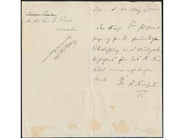 gedruckte Mitteilung des Kaiserlich Deutschen Postamts in  Jerusalem  vom 30.3.1900 über die Einrichtung von  "Briefausgabekä