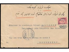 Türkei 20 Pa. &nbsp;auf Brief mit Stempel &nbsp;Galata &nbsp;12.3.13 &nbsp;an Oberstleutnant von Lossow &nbsp;in Tahufushane 