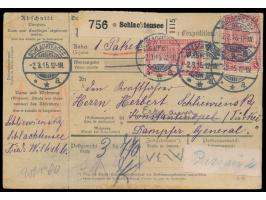 Georgische Legion,  Paketkarte für ein Paket aus Schlachtensee bei Berlin an "Kraftfahrer Herbert Schiewiensky in Konstantino