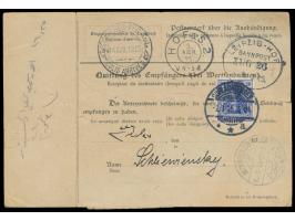 Georgische Legion,  Paketkarte für ein Paket aus Schlachtensee bei Berlin an "Kraftfahrer Herbert Schiewiensky in Konstantino
