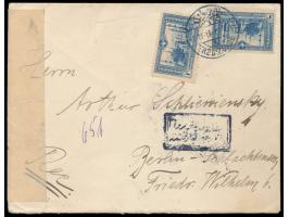 Georgische Legion, &nbsp;2 x 1 Pia. auf &nbsp;R-Brief &nbsp;mit Stempel &nbsp;Trebizonde &nbsp;8.11.15 nach Berlin-Schlachten