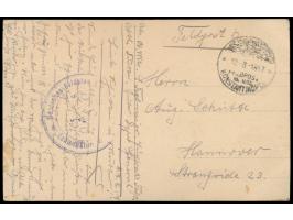 3 Feldpostkarten einer Korrespondenz aus der Türkei nach Hannover, 2 x Stempel Feldpost Mil. Miss. Konstantinopel 12.8.1917 (