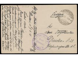 Stempel Feldpost  Mil. Miss. Konstantinopel  10.6.1918 und seltener Briefstempel  Flak.-Zug 96 / Deutsche Feldpost Nr. ...  (
