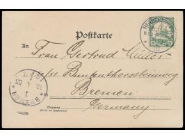 Foto-Ansichtskarte "Beginn zum Kriegstanz" (Privataufnahme), geschrieben in  "Petershafen, 4. März 1903, French Islands"  (Ha