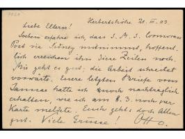 Ganzsache 5 Pf. mit Stempel  Herbertshöhe  21.3.03, Durchgangsstempel  Kais. Deutsche   Marine-Schiffspost No. 8  31.3.03 (S.