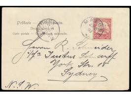 Stempel  Matupi  29.5.03 auf Ansichtskarte Matupi  nach Sydney / N.S.W.,  Frankatur 10 Pf., Ankunftstempel Sydney 11.6.03, Ab