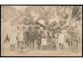 Ansichtskarte  Herbertshöhe - Eingeborene von Takubar (Gazelle-Halbinsel),  Frankatur 5 Pf., Stempel  Friedrich-Wilhelmshafen