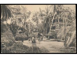 Ansichtskarte  Erste Schienenbahn in Deutsch-Neu-Guinea,  Frankatur 5 Pf., Stempel  Herbertshöhe  11.7.10, nach Hannover, Abs