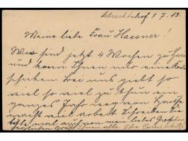 Stempel  Kaewieng  1.7.13 auf Ganzsache 5 Pf. nach Berlin, geschrieben "Seebrechtshof 1.7.13", Absender ist Carrie Schultze, 