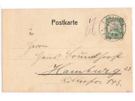 Stempel  Rabaul a  20.1.14 auf Postkarte (ohne Ansicht) nach Hamburg, rückseitig Absender "F. König ... Regierungs-Schule", B
