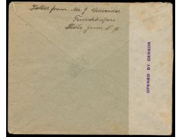 Australische Besetzung: &nbsp;Brief eines deutschen Missionars mit Absender &quot;G. Schneider, Finschhafen, Late Germ. N. G.