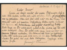 Niederländisch-Indien-Ganzsache  mit Stempel Amboina 20.4.17 an Leutnant z. See d. Res.  Bruno Walter  (nach Kriegsausbruch I