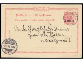 Ganzsache 5 Pesa mit Stempel  Dar-es-Salaam  2.2.95 nach Salzwedel, geschrieben in  Kilossa  am 19.1.95 von Leutnant  Bernhar