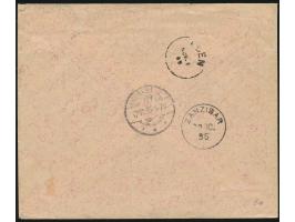 Einzelfrankatur 25 Pesa auf 50 Pf. auf Brief 2. Gewicht nach Deutschland, Stempel Bagamoyo 20.10.95, Durchgangsstempel Zanzib