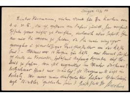 Ganzsache 3 Pesa auf 5 Pf. mit Stempel  Songea  20.6.00 an Stabsarzt Paul Hoesemann in Tanga, Durchgangstempel Kilwa 13.7.00 