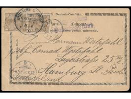 Stempel Deutsche Seepost  Ost-Afrikanische Hauptlinie h  5.9.00, Dampfer Herzog, auf Ansichtskarte Usambara-Kindergruppe, ges