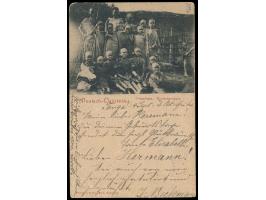 Stempel Deutsche Seepost  Ost-Afrikanische Hauptlinie h  5.9.00, Dampfer Herzog, auf Ansichtskarte Usambara-Kindergruppe, ges