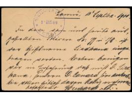 Britisch-Ostafrika,  Ganzsache 1 Anna mit Stempel  Lamu E. A. Protectorate  10.9.1900 nach Berlin, geschrieben von dem deutsc