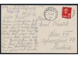 Spitzbergen,  Foto-Ansichtskarte Gedenkstein der Amundsen-Ellsworth-Expedition 1925 in Kings Bay, geschrieben in  Kings Bay  