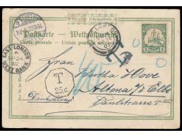 Litho-Ansichtskarte  "Strasse in Marangu ..."  mit DOA 3 Pesa, geschrieben in Durban an Bord des Dampfers Kronprinz am 23.9.0