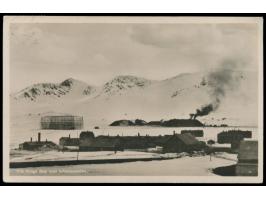 55 Öre mit Schiffspoststempel  Svalbardrouten T.F.D.S.  und Stempel  Ny-Alesund Svalbard  3.8.62 auf Foto-Ansichtskarte "Fra 